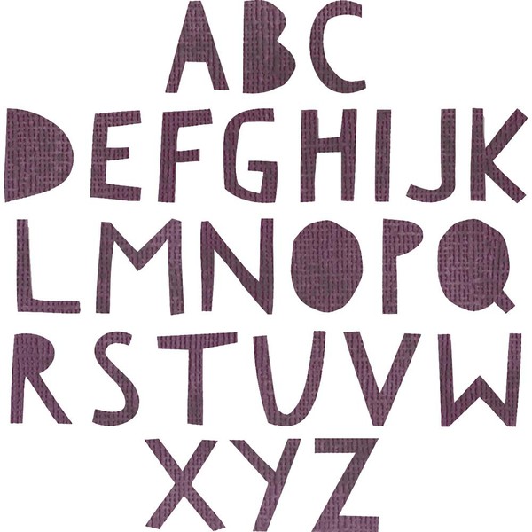 Sizzix Thinlits Alphanumeric Cutout Upper (3/4 inch)