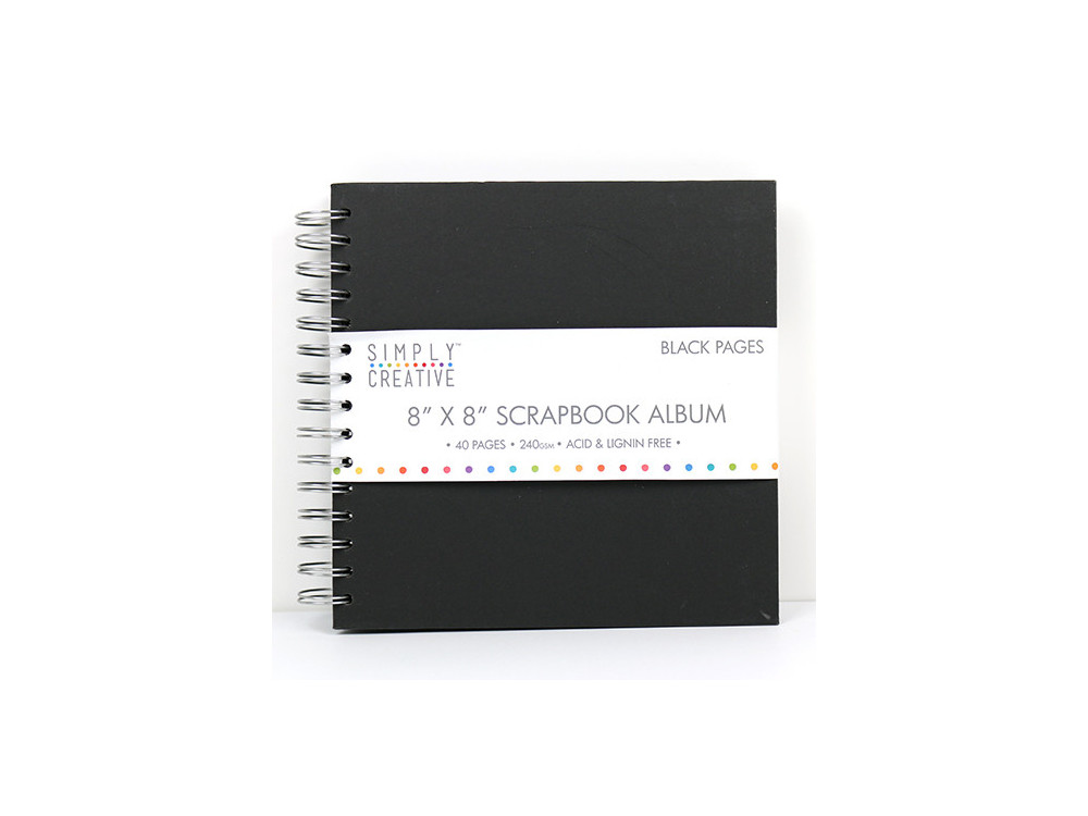 Simply Creative Scrapbook Album Black 8 inch
