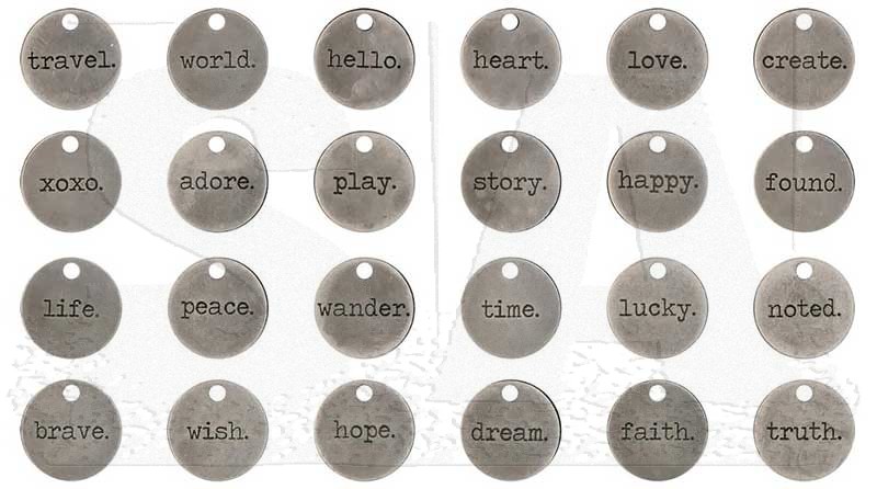 Tim Holtz Typed Tokens