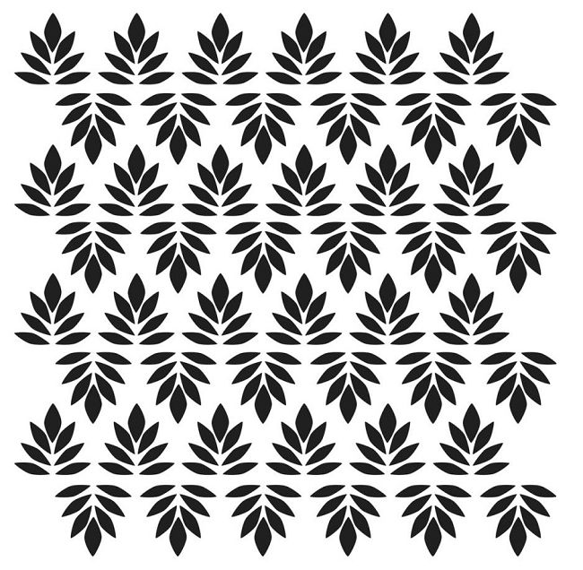CW Mini Indian Leaves 6x6 Template