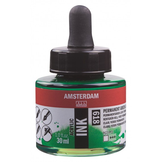 Amsterdam Acrylic Ink Permanent  Green Deep