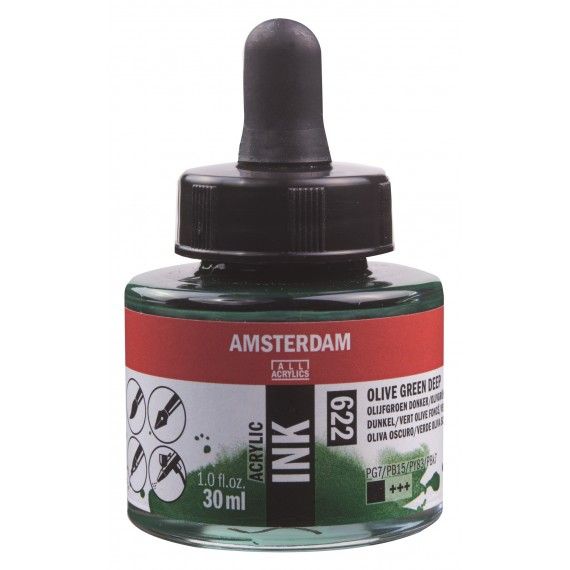 Amsterdam Acrylic Ink Olive Green Deep