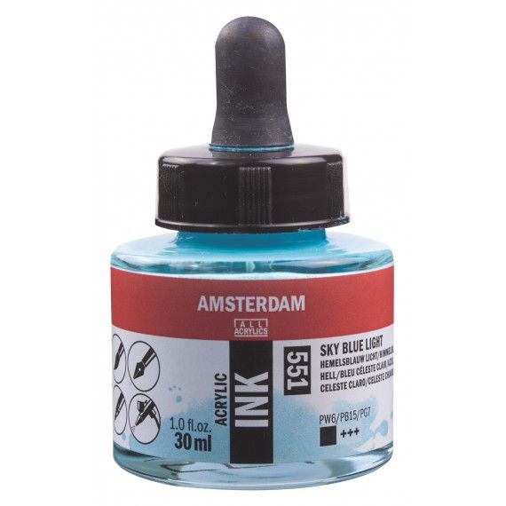 Amsterdam Acrylic Ink Sky Blue Light