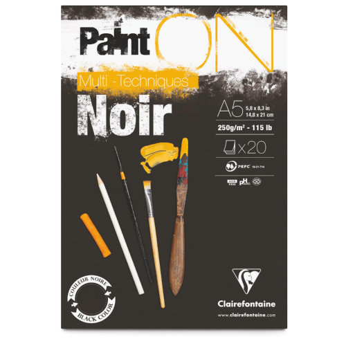 Clairefontaine PaintOn Multi Techniques Noir A4