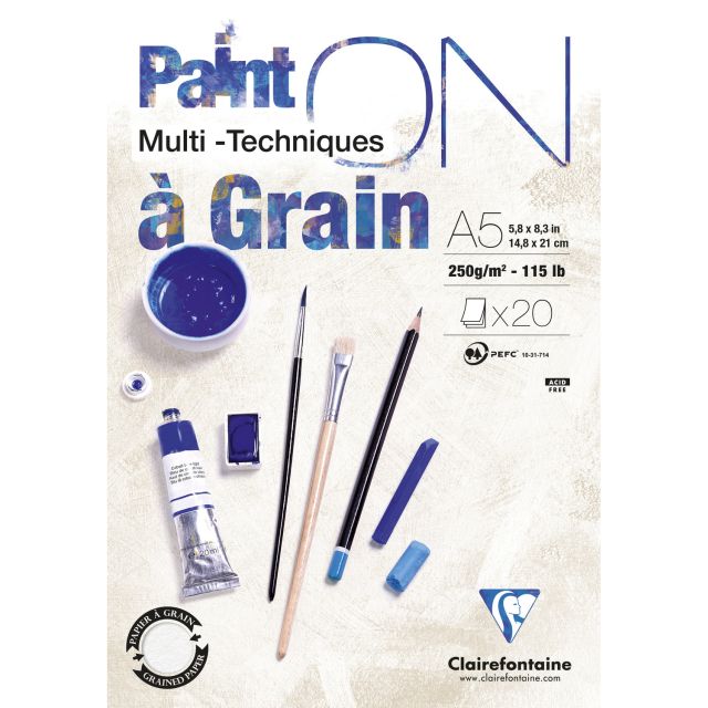 Clairefontaine PaintOn Multi Techniques a Grain A5