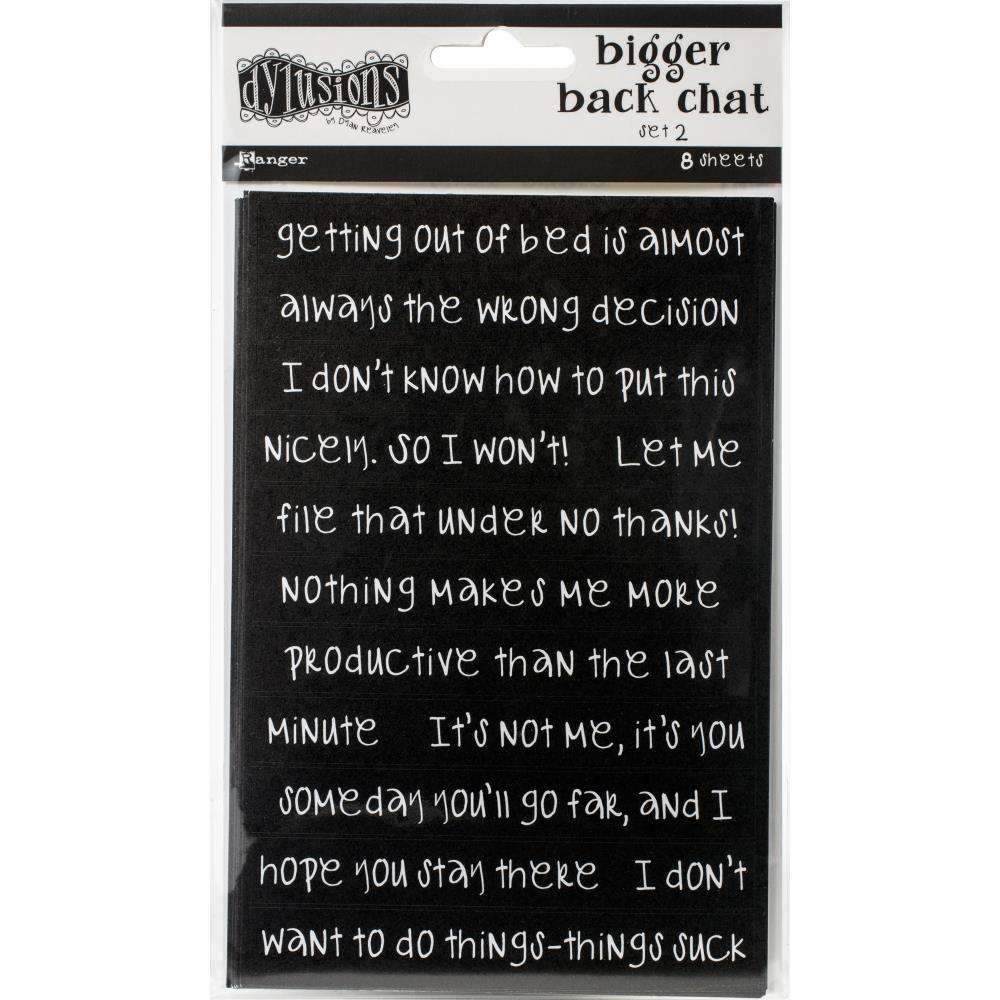 Dylusions Bigger Back Chat Black #2 stickers