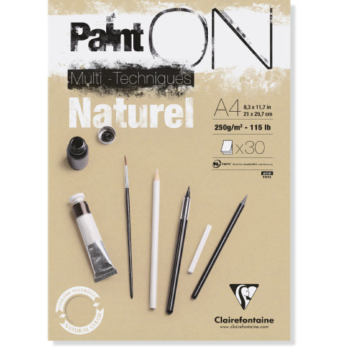 Clairefontaine PaintOn Multi Techniques  Naturel A4