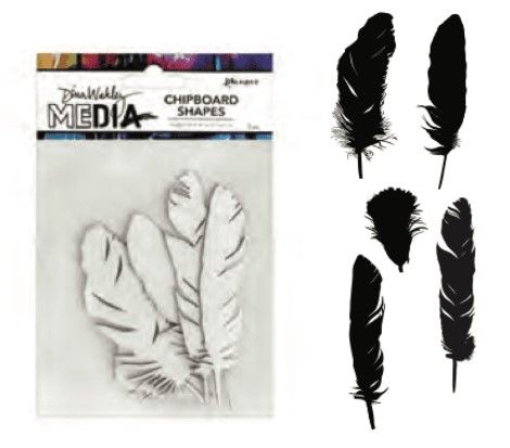 DWM Chipboard Shapes Feathers