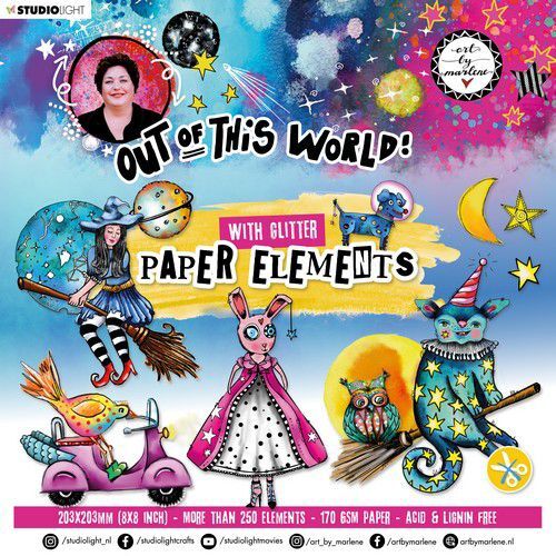 Art By Marlene Out of This World  Paper Elements with Glitter