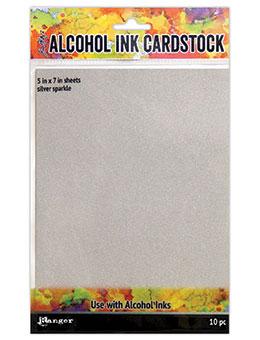 TH Alcohol Ink Cardstock Silver Sparkle