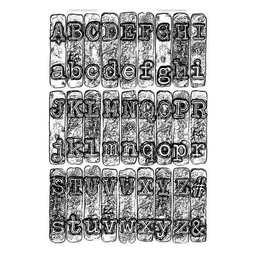 Sizzix TH 3D Texture Fades Embossing Folder Typewriter