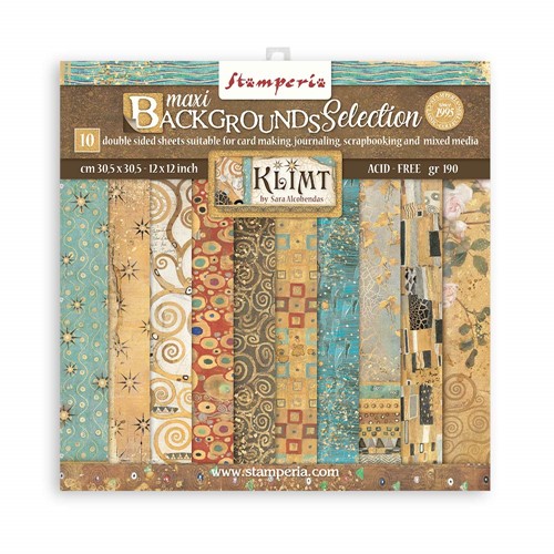 Stamperia Paperpad Klimt Maxo Backgrounds Selection 12 inch