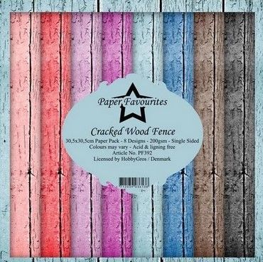 Paper Favourites Cracked Wood Fence  Paper Pad 12 inch.