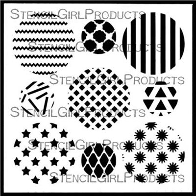SG Stencil Assorted Circles Set 1  6 inch