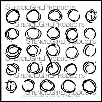 SG Stencil Inky circles 6 inch