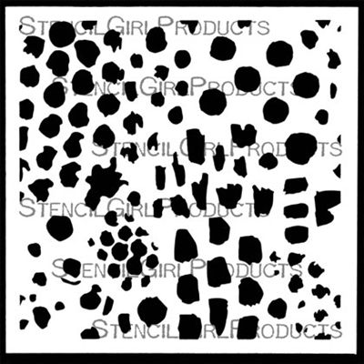 SG Stencil Interesting Dots Repeating pattern 6 inch