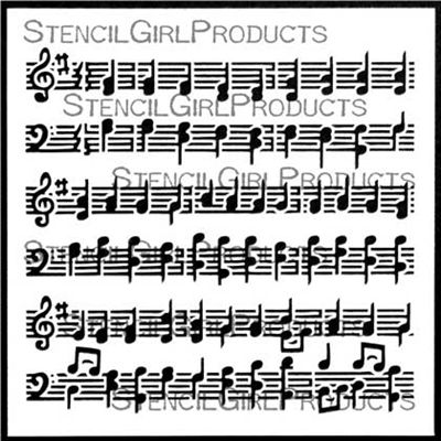 SG Stencil Music Staff 6 inch