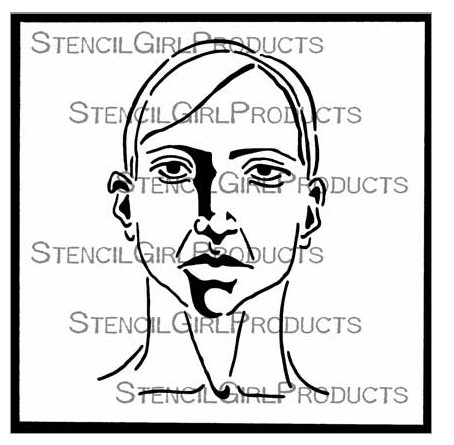 SG Stencil Female Face 6 inch
