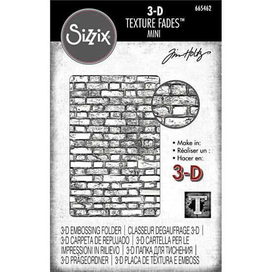 Sizzix TH 3D Texture Fades Embossing Folder Brickwork