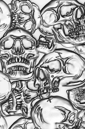Sizzix TH 3D Texture Fades Embossing Folder Skulls