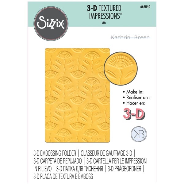 Sizzix 3D Textured Impressions Embossing Folder Quirky Florals