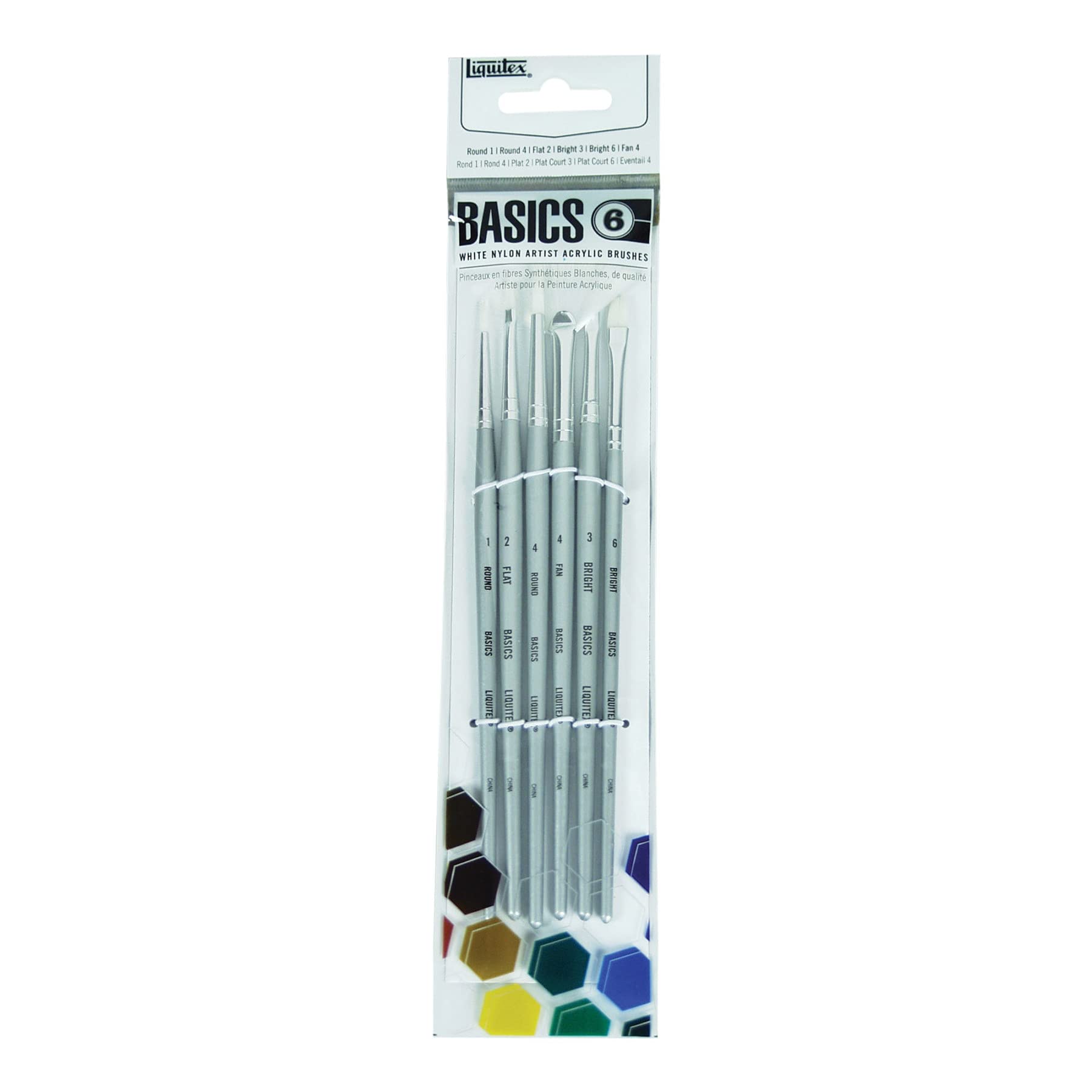 Liquitex white nylon acrylic brushes