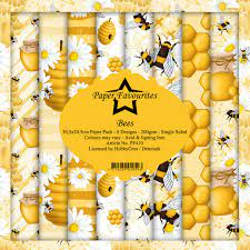 Paper Favourites Bees Paper Pad 12 inch.
