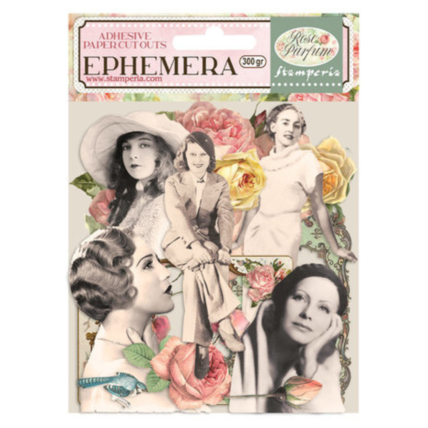 Stamperia Rose Parfum Ephemera Frames and Ladies