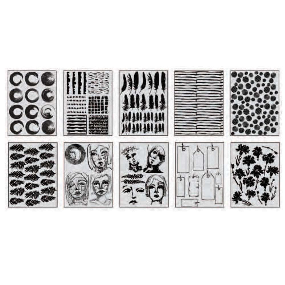 Dina Wakley Collage Paper Elements