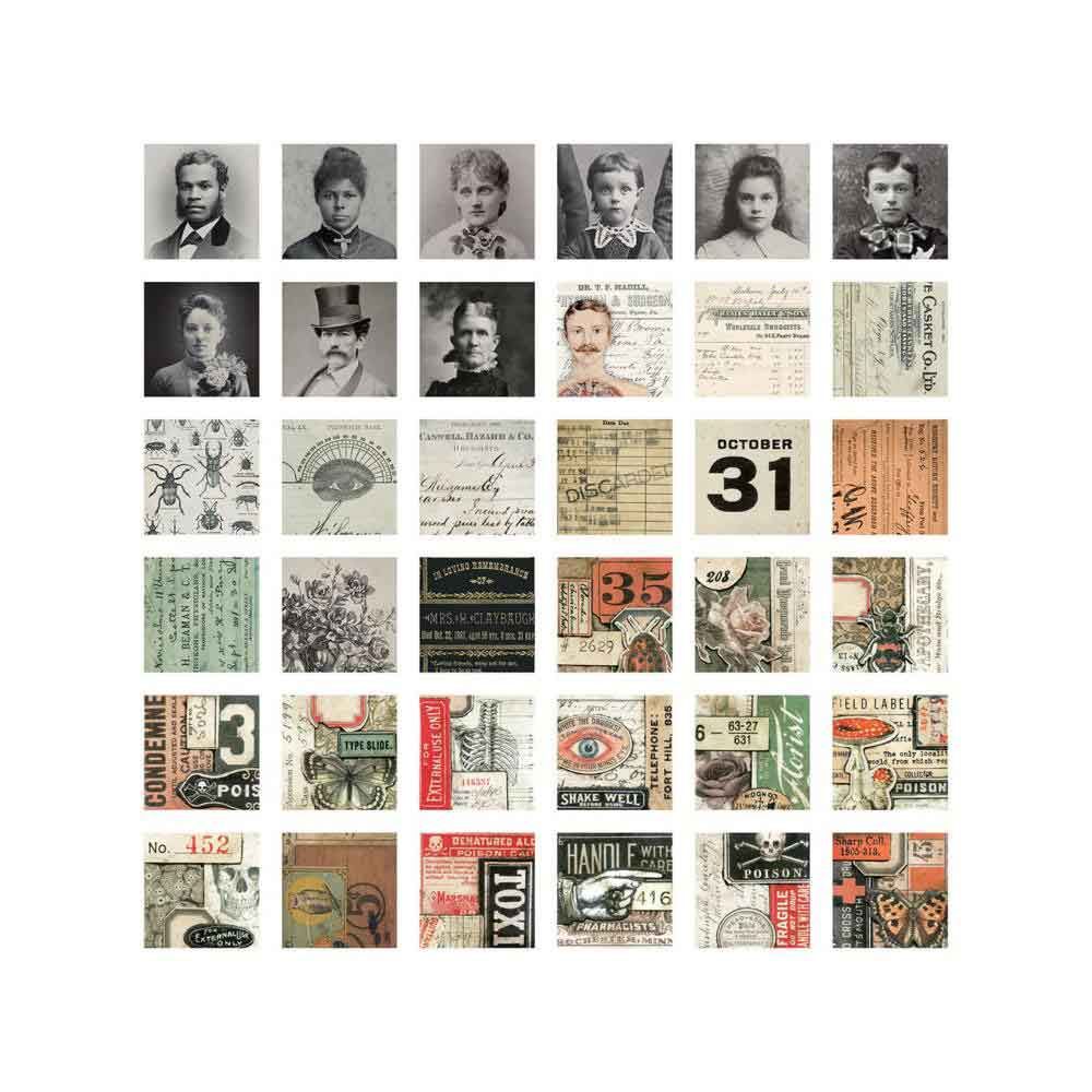 Tim Holtz Collage Tiles Halloween