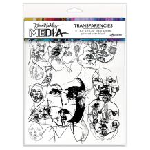 Dina Wakley Transparencies Abstract Portrets set 1 