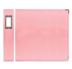 WMK 3-ring album classic leather Pretty Pink 12inch