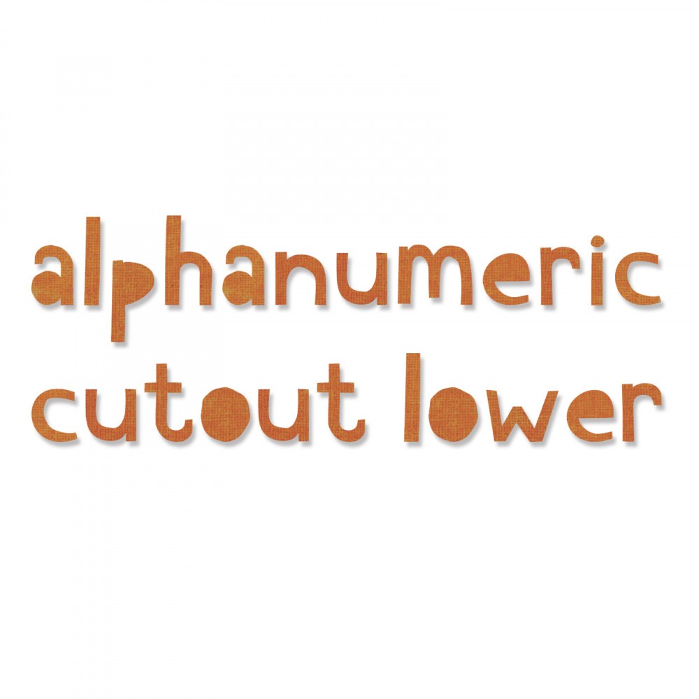 Sizzix Thinlits Alphanumeric cutout Lower (3/4 inch tall)