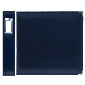 WMK 3-ring album classic leather Navy 12inch