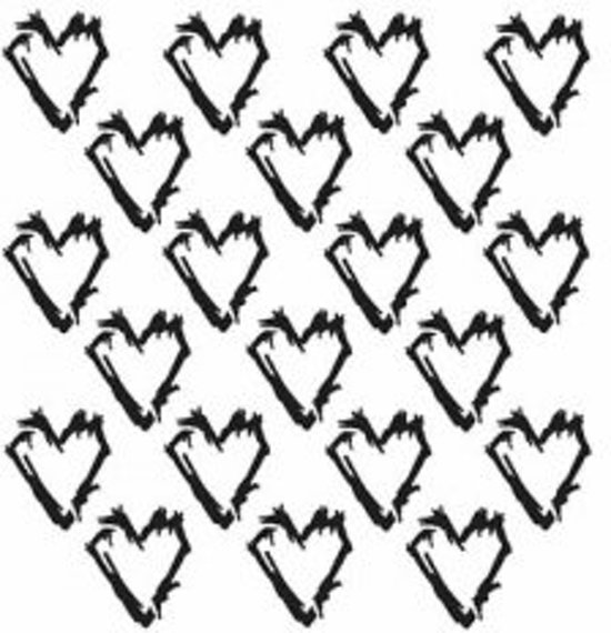 CW Mini Grunge Hearts 6x6 Template