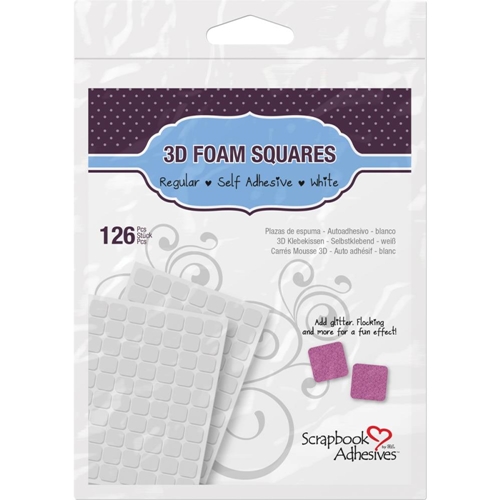 3D Foam Squares White