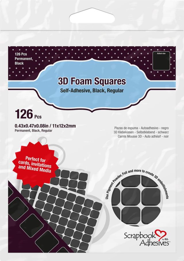 3D Foam Squares Black