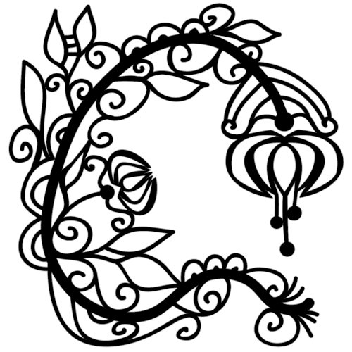 CW Mini Graceful Flower  6x6 Template