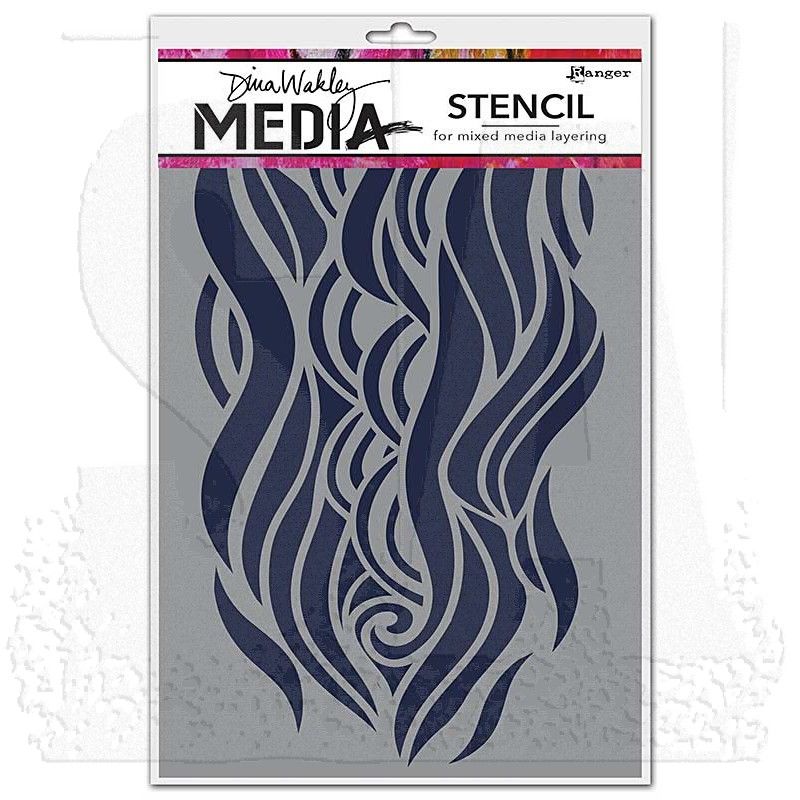 DWM Stencil Stenciled Mighty Wave