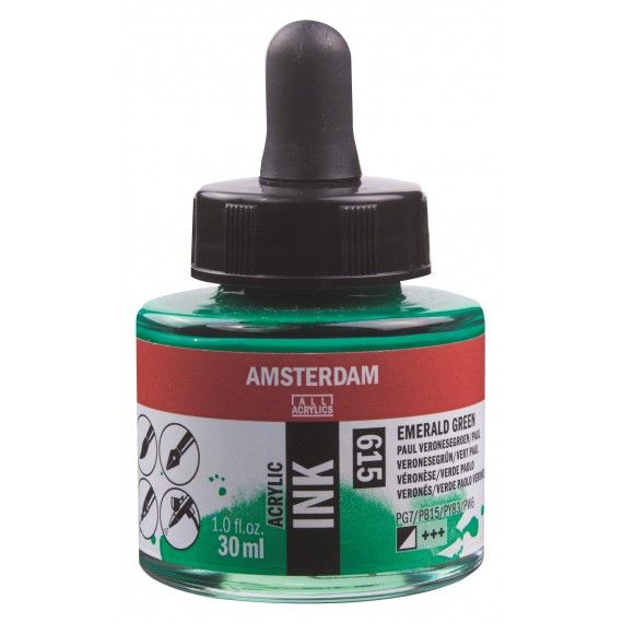 Amsterdam Acrylic Ink Emerald Green