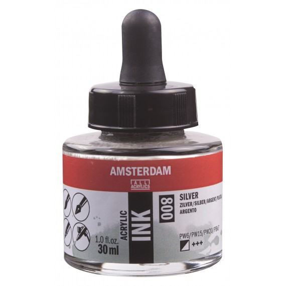 Amsterdam Acrylic Ink Silver
