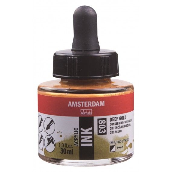 Amsterdam Acrylic Ink Deep Gold