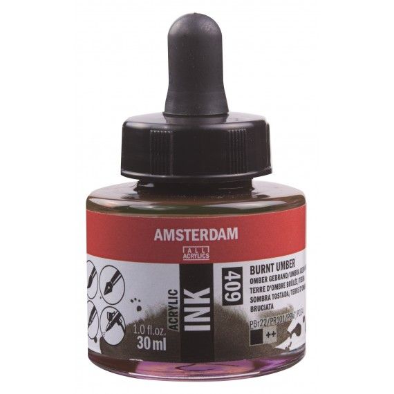 Amsterdam Acrylic Ink Burnt Umber
