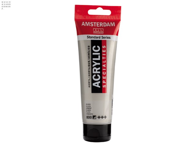 Amsterdam Acrylic Paint Silver.