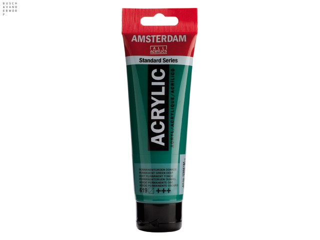 Amsterdam Acrylic Paint Permanent Green Deep.