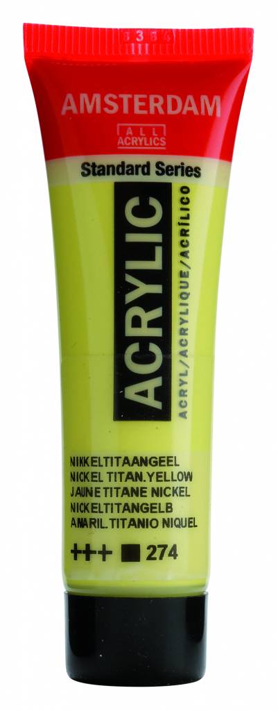 Amsterdam Acrylic Paint Nickel Titan Yellow.