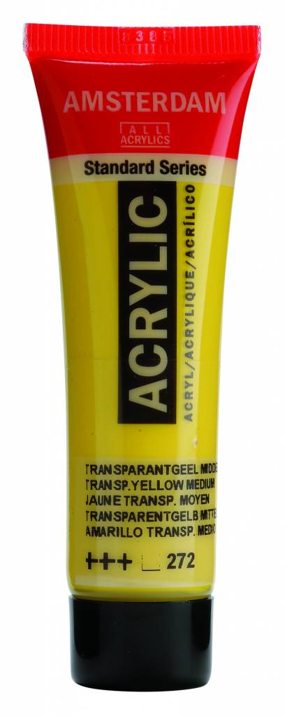 Amsterdam Acrylic Paint Transparant Yellow Medium.