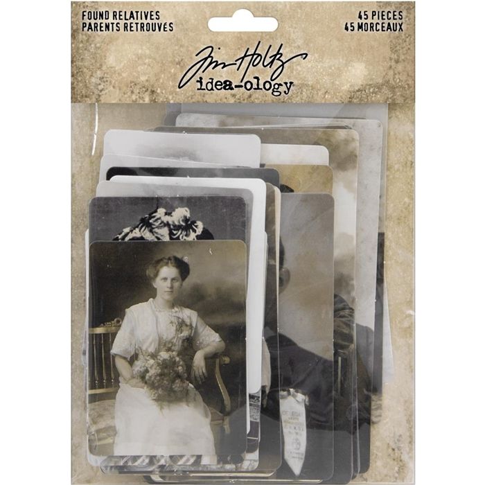 Tim Holtz Found Relatives Cards 45 stuks
