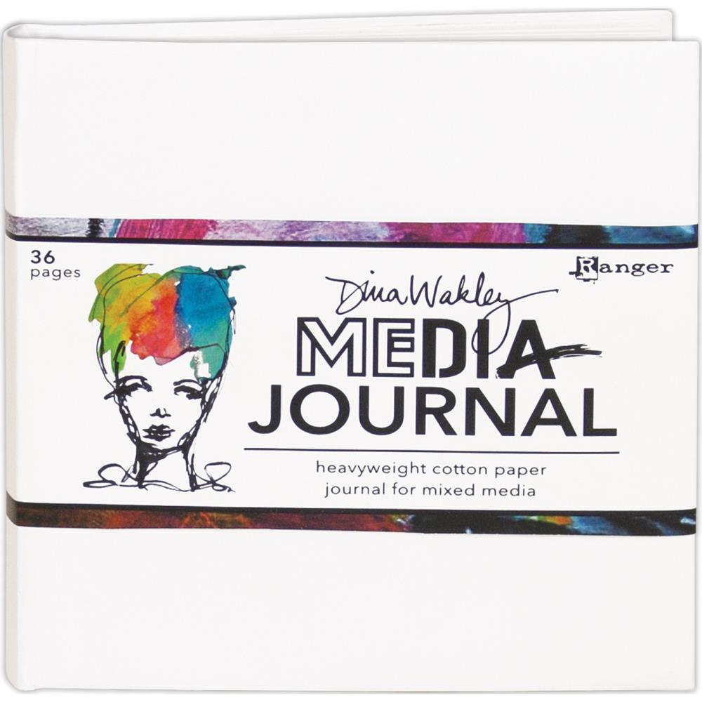 Dina Wakley Mixed Media White Journal. 6x6 inch