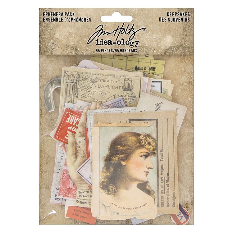 Tim Holtz Ephemera Pack Keepsakes  95 pieces